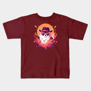 A fancy bear ready for the summer Kids T-Shirt